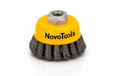 Щетка торцевая NovoTools 125 мм, плетеная проволока 7NTWB12514ST
