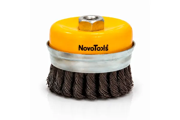 Щітка торцева NovoTools 65 мм, з кільцем, плетений дріт 7NTWB6514STS
