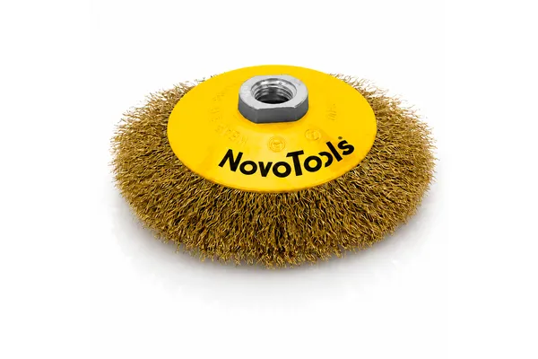 Щітка конусна NovoTools 125 мм, гофр. лат. дріт 7NTBWB12514BC