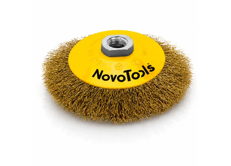 Щітка конусна NovoTools 100 мм, гофр. лат. дріт 7NTBWB10014BC