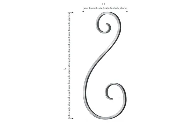 Кований декоративний елемент 7134 (Ø10mm)
