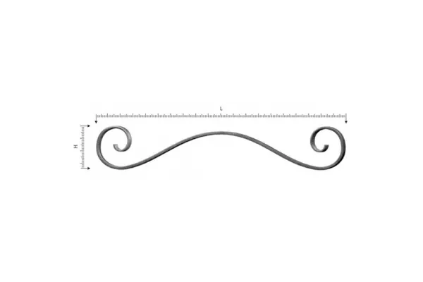 Кований декоративний елемент 7160 (12x6mm)